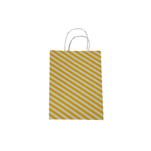 Yellow White Lines Carry bag (10*7.5)