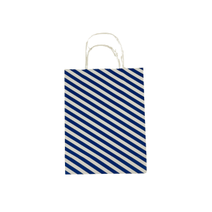 Blue White Lines Carry Bag (10*7.5)