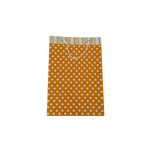 Orange White Dot carry bag (14*10)